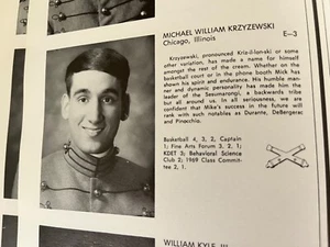 Duke University Basketball Coach K West Point 1969 Yearbook US Military Academy - Picture 1 of 3