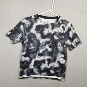 Nike Muiti Tech Older Kids Dri Fit ADV Training Top Medium Black Camo FJ6815 - Picture 1 of 11