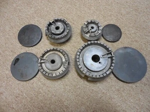 GE gas stove top burner caps 4 bases lg med sm wb16k10055 wb16k10044 wb29k10023 - Picture 1 of 3