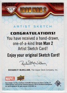 2010 Iron man 2 Marvel Blank AP Blank Sketch Card - Rare