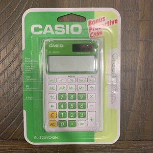 Casio SL-300VC Bright Green Handheld Calculator with 8 Digit Display New - Picture 1 of 2