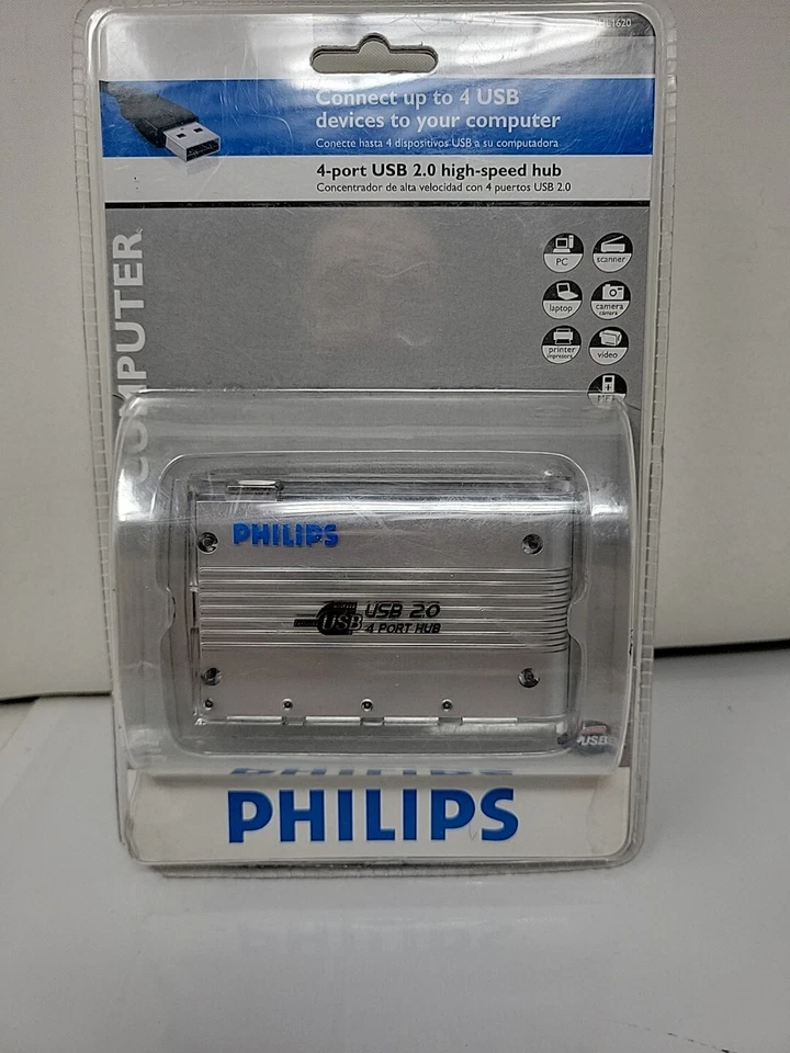 NEW Philips PC Gear 4-port USB 2.0 Hight Speed Hub - Image 1 of 4