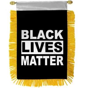1 doz Black Lives Matter Mini Banners BLM Black Voices Car Mirror Mini Flags - Picture 1 of 3