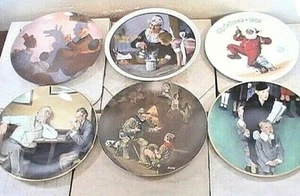 Set 6 Vintage Edwin M. Knowles (Norman Rockwell"" Sammlerplatten (5) - Bild 1 von 12