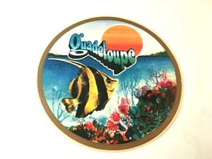 ancien autocollant GUADELOUPE vintage sticker - Imagen 1 de 2