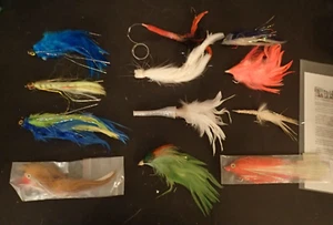Fly fishing WWS Tibor BILLY PATE estate x12 salt water offshore Flies COA in bag - Picture 1 of 24