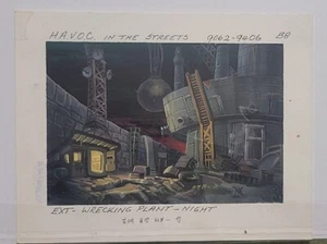 RARE TMNT Production Animation Background Key H.A.V.O.C. auf der Straße! - Bild 1 von 2