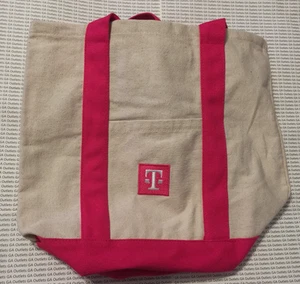 T-Mobile Tuesday Mini Canvas Tote With Pink Straps - Picture 1 of 6