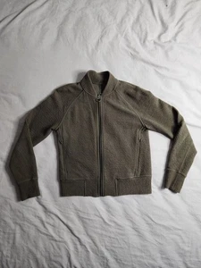 Lululemon On Repeat Bomber Jacket Womens Sz 4 Army Green Lightweight Preppy EUC - Picture 1 of 8