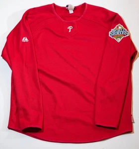 Felpa Philadelphia Phillies 2008 World Series Majestic Therma Base taglia 2XL - Foto 1 di 15