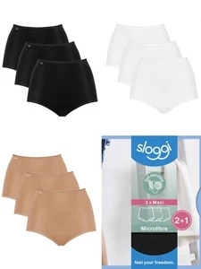 Sloggi 24/7 Microfibre 3 PACK Maxi Full Brief Stretch Breathable Plus Lingerie - Picture 1 of 14