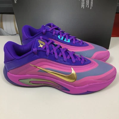 Nike A'One A'ja Wilson Purple Gold FZ8605-500 Women's Size 14.5 Shoes - Image 1 of 4