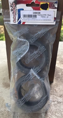 Schumacher Racing U6838 Cactus 1:10 Rear Buggy Tires Yellow Compound Pair NIP - Image 1 of 3