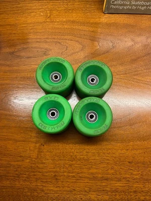 Винтажные колеса для скейтборда Kryptonics зеленые 70 мм японские подшипники - Изображение 1 из 4