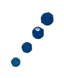 Blaue facettierte Kunststoffperlen Großloch 1.000ct Größe wählbar 6mm-12mm - Bild 1 von 3