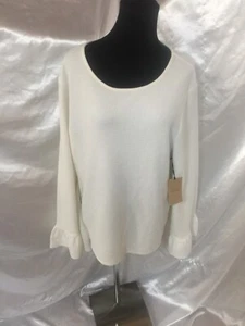 NUEVO CON ETIQUETAS $59 Nordstrom Halogen XL SUÉTER Con MANGAS VOLANTES - Imagen 1 de 8