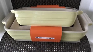 Le Creuset Steinzeug 18 cm & 26 cm rechteckiges Backgeschirr - Elysees gelb - Bild 1 von 5