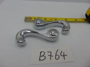 Vintage Price Pfister Handle Set Polished Chrome Lever 1/2" 18 Spline Curved - Picture 1 of 7