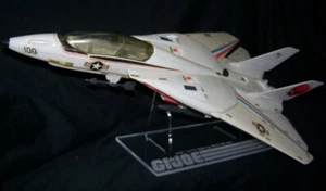 acrylic display stand for GI Joe Skystriker in flight banked mode & options  - Picture 1 of 16