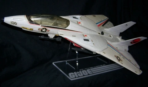 acrylic display stand for GI Joe Skystriker in flight banked mode & options Cover