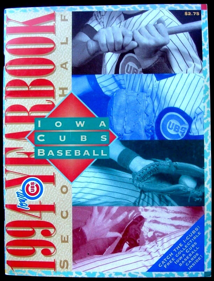 1994 IOWA CUBS 2ND HALF YEARBOOK W/ 9-PLAYER BASEBALL CARD INSERT - Image 1 of 4