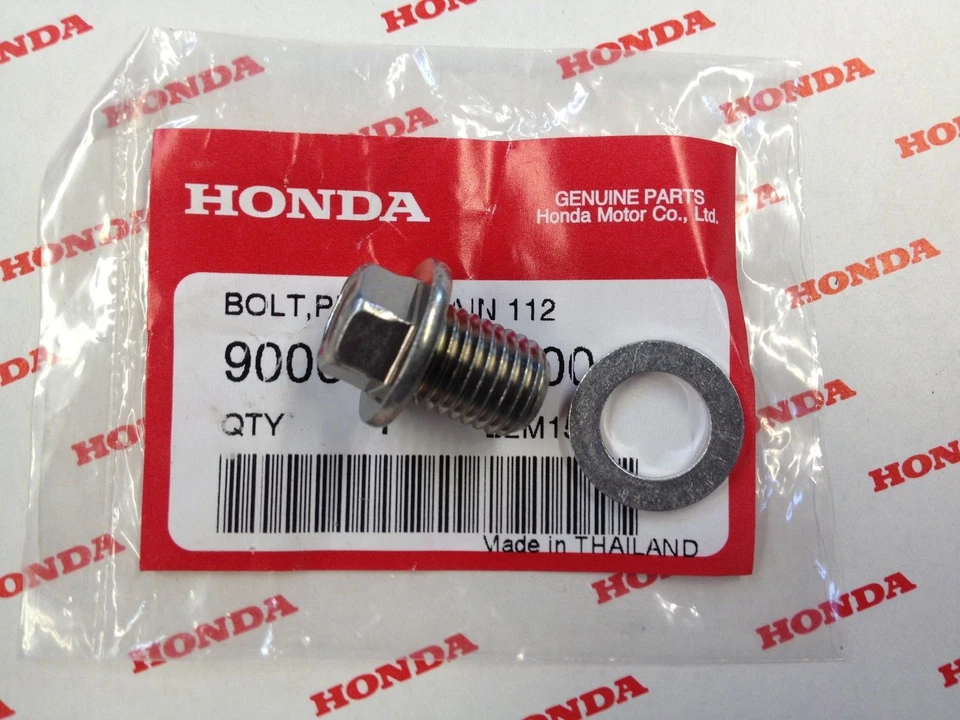 БОЛТ СЛИВНОЙ ПРОБКИ МАСЛА HONDA CRF150 CRF150F И УПЛОТНИТЕЛЬНАЯ ШАЙБА ОТ ОРИГИНАЛЬНОГО ПРОИЗВОДИТЕЛЯ НОВЫЙ KRM - Изображение 1 из 1