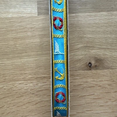 Vintage Nautical Embroidered Cotton Ribbon from West Germany 9+ Yards - Image 1 of 4