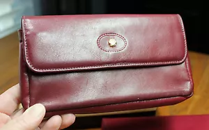 BILLETERA DE CHEQUERA BARONET BARONET DE CUERO GENUINO DE DOBLE BOLSILLO DE COLECCIÓN - Imagen 1 de 12