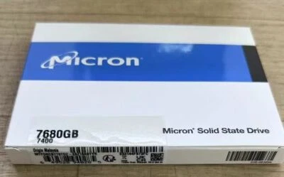 New Micron 7400 PRO 7.68TB SSD 2.5'' U.3 Gen4 x4 NVMe MTFDKCB7T6TDZ-2AZ18ABYY - Image 1 of 3