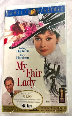 My Fair Lady SEALED VHS Movie Tape Clam Shell Case (Audrey Hepburn-Rex Harrison) Foto 1 de 4