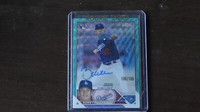 2023 Topps Chrome Bobby Miller Green Autograph Card # RA-BM 186/199 - Image 1 of 3