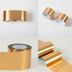 10M DIY Papier Peint Adhésif Bordure Brillant Vinyle Mur Autocollant Film Modern - Foto 1 di 11