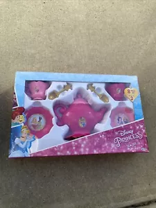 DISNEY PRINCESS GIRLS 8 PC TEA SET SERVICE FOR 2 INORIG PKG TEAPOT CUPS SAUCERS - Picture 1 of 6