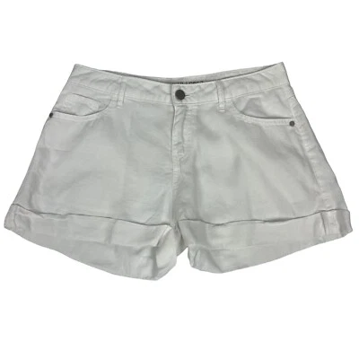 Pantalones cortos botines para mujer JENNIFER LOPEZ talla 0 blancos con puños ligeros Foto 1 de 4