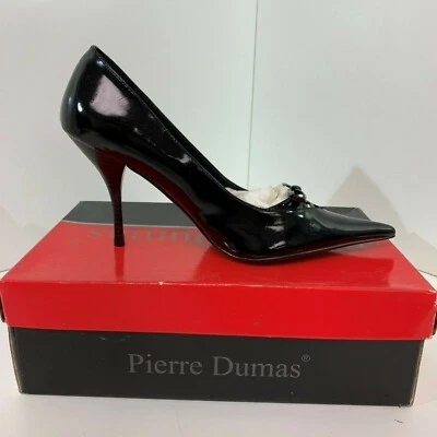 Nuevos tacones de aguja Pierre Dumas negros con punta puntiaguda Faline para mujer Foto 1 de 4