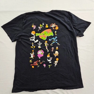Space Jam Characters Black Short Sleeve Cotton T-Shirts Men's XL - Image 1 of 4