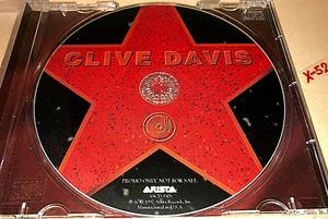 Clive Davis Walk Of Fame Promo CD Whitney Manilow Joplin Springsteen Aretha Sly - Bild 1 von 4