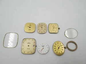 Lote 6 máquinas y esferas reloj pulsera mujer. Cuarzo. Omega / Longines. Años 70 - Imagen 1 de 9