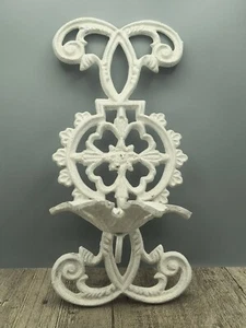 Vintage Ornate Cast Iron Wall Sconce 15" fold up/down Candle holder/ Planter  - Picture 1 of 11