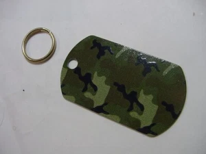 NEW - LOT OF 2 - ENGRAVABLE PET I.D. TAG LUGGAGE TAG - CAMO - Picture 1 of 2