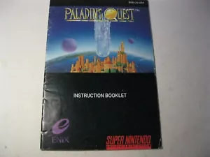 Paladin's Quest Super Nintendo SNES instruction manual only - Picture 1 of 2