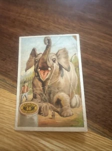 JUMBO ELEFANT Nähen J&P MANTELGARN viktorianische Werbung Sammelkarte X267 - Bild 1 von 2