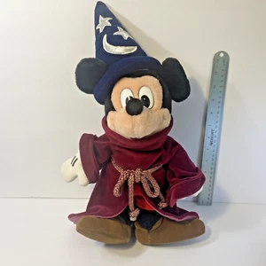 Vintage Disney Parks Fantasia Mickey Mouse Zauberer Zauberer Plüsch mit Hut - Bild 1 von 10
