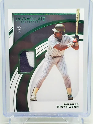 2022 PANINI IMMACULATE COLLECTION 5/5 TONY GWYNN RELIC PATCH GREEN PARALLEL #85 - Image 1 of 4