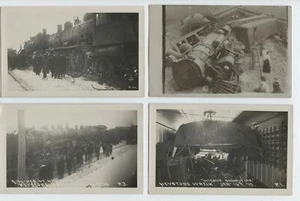 16. Januar 1910 Keystone Iowa Zugwrack RPPC S/4 - Bild 1 von 10