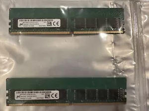 Micron 16GB DDR4 2X8GB PC4-17000 ECC UDIMM RAM Memory MTA18ASF1G72AZ-2G1A1ZJ - Picture 1 of 2