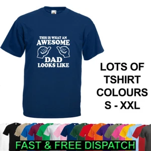 Proud Dad Fathers Day Awesome Daddy T-Shirt Brand New Personalised S-XXL - Picture 1 of 26