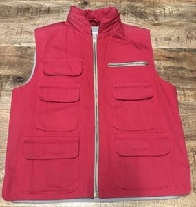 Vintage Orvis Fly Fishing Vest Men's Multi Pocket Zip Up Red Size M (2) - Picture 1 of 6