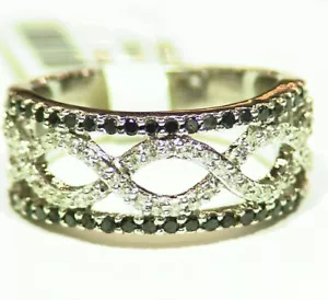 .58CT 14K Gold Natural Round Cut Black Diamond Designer Halo Engagement Ring - Picture 1 of 4