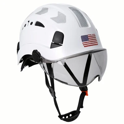 Cascos de Seguridad con Visera Casco con Gafas Rescate Construcción Gorra de Trabajo Foto 1 de 4